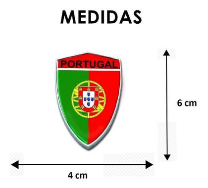 Imagem de Emblema Adesivo Alto Relevo 3D Escudo Portugal Resinado