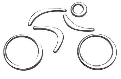 Imagem de Emblema Adesivo Ciclista Bike Decorativo Para Carro Veículo