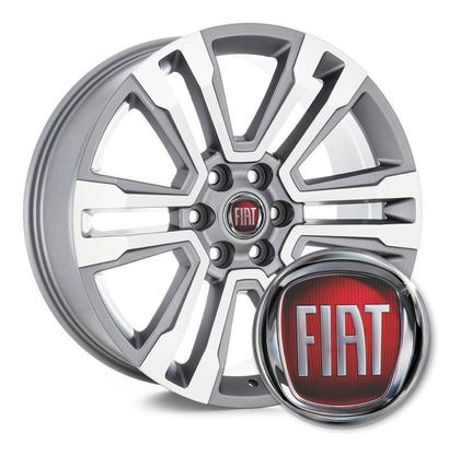 Imagem de Emblema Resinado Calota Fiat Vermelho 48mm 4 Pçs