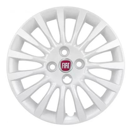 Imagem de Emblema Resinado Calota Fiat Vermelho Adesivo 48mm 4 Unid