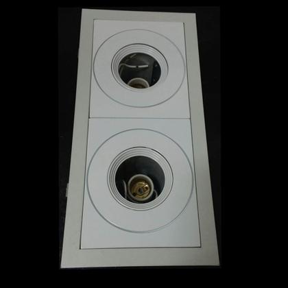 Imagem de Embutido Duplo Click Branco Brilho PAR20 E27 Modulo Slim BF