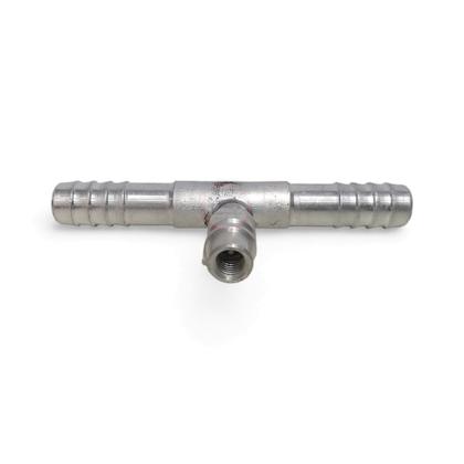 Imagem de Emenda 10mm Alumínio c/ Válvula de Serviço R134a s/ Clip 673