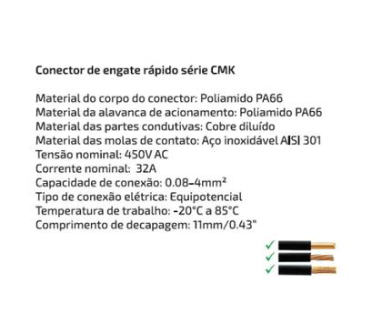 Imagem de  emenda de derivacao rapida para fio - cmk413 - 3 vias