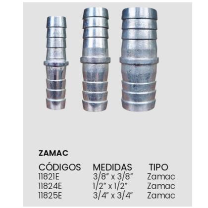 Imagem de Emenda De Metal Para Mangueira 1/2 X 1/2 Pol. Garden