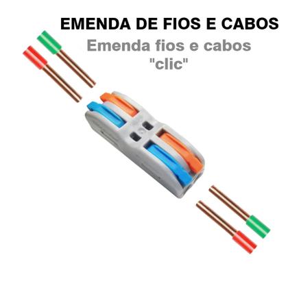 Imagem de Emenda Eléctrica Conector Tipo Borne 10 pcs Duplo Pct 2-2