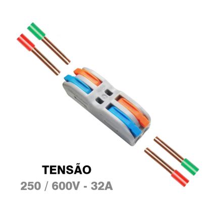 Imagem de Emenda Eléctrica Conector Tipo Borne 10 pcs Duplo Pct 2-2