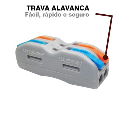 Imagem de Emenda Eléctrica Conector Tipo Borne 10 pcs Duplo Pct 2-2