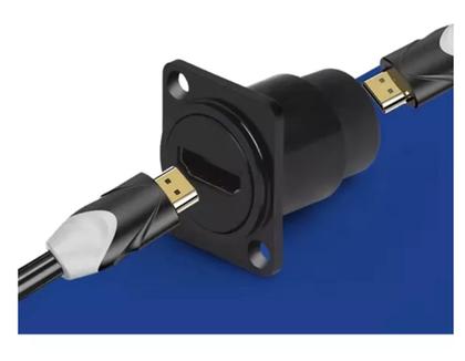 Imagem de Emenda f hdmi metal painel  conexão estável e segura - 4 pçs