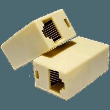 Imagem de Emenda Modular Jack 8P8C RJ45 - 10pc Cor BEGE 4711D