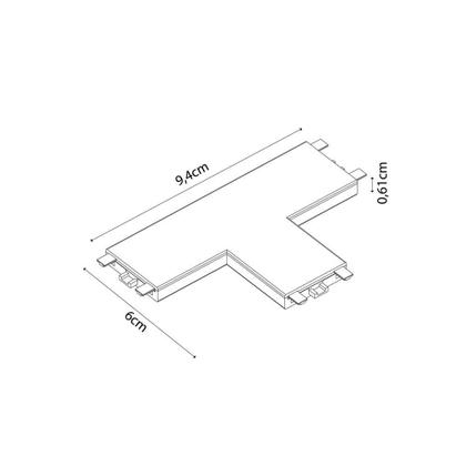 Imagem de Emenda para Trilho Magnético Nordecor Magnetic Track Kay 6719 em T