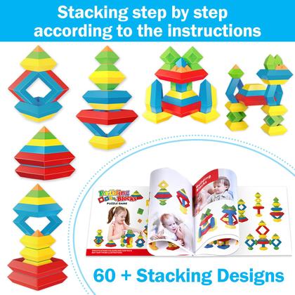 Imagem de Empilhando blocos de construção Jumlys Montessori Toys 30 PCS 1-5Y