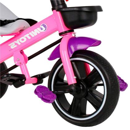 Imagem de Empurrador Portátil Infantil Anatômico E Seguro Com Cesto Para Passeio Rosa Menina