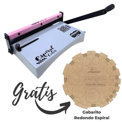 Imagem de Encadernadora Espiral Color Rosa Manual A4 Marpax 10Fls
