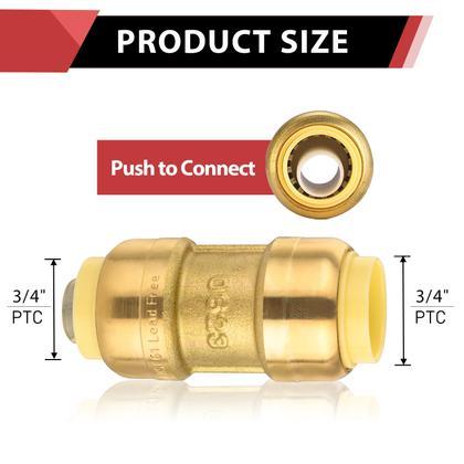 Imagem de Encaixe de encanamento EFIELD Straight Coupling 3/4 polegadas (pacote com 2)