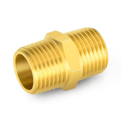 Imagem de Encaixe de tubulação de latão GASHER Reduzindo o bico hexagonal 1/4" macho x 1/4" macho