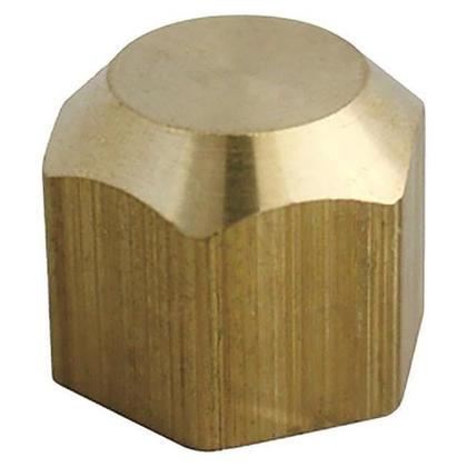 Imagem de Encaixe de tubulação de mangueira HOMEPLUS+ Flare Cap 3/8" em latão