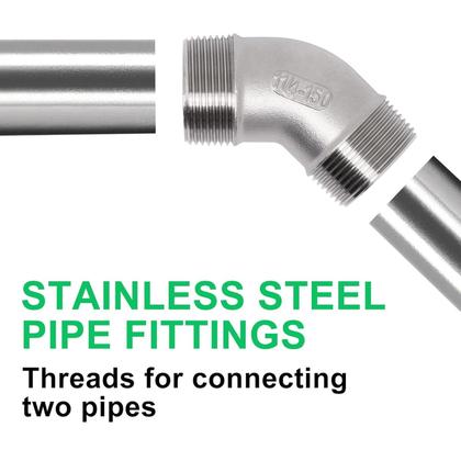 Imagem de Encaixe de tubulação SWZHAI Cotovelo de 45 graus 1-1/4 NPT macho x 1-1/4 NPT macho