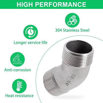 Imagem de Encaixe de tubulação SWZHAI Cotovelo de 45 graus 1-1/4 NPT macho x 1-1/4 NPT macho