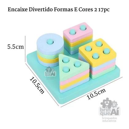 Imagem de Encaixe Divertido Formas E Cores 17pc MDF modelo2