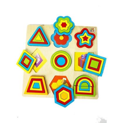 Imagem de Encaixe Divertido Formas E Cores Mdf Toy Mix
