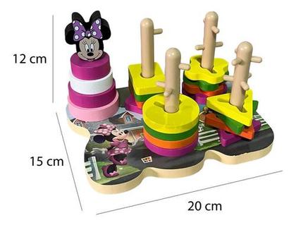 Imagem de Encaixe Divertido Formas E Cores Minnie 22 Pçs Mdf Didático