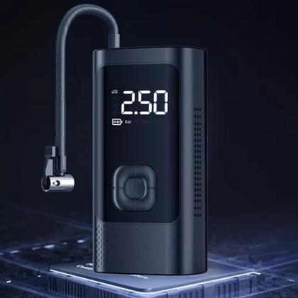 Imagem de Enchedor de pneu portatil facil uso preto 7,4v bivolto