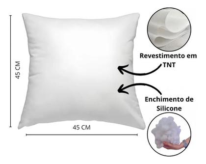 Imagem de Enchimento Almofada Refil 45X45 Silicone Kit Com 4 Unidades
