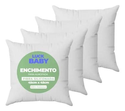 Imagem de Enchimento Almofada Refil 45X45 Silicone Kit Com 4 Unidades