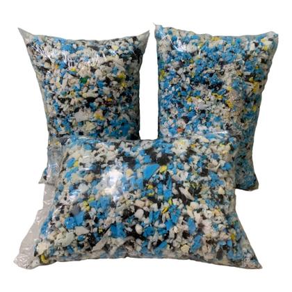 Imagem de Enchimento de Puff Almofada Colchão Sofá Flocos de Espuma 5 Quilos Antialérgica