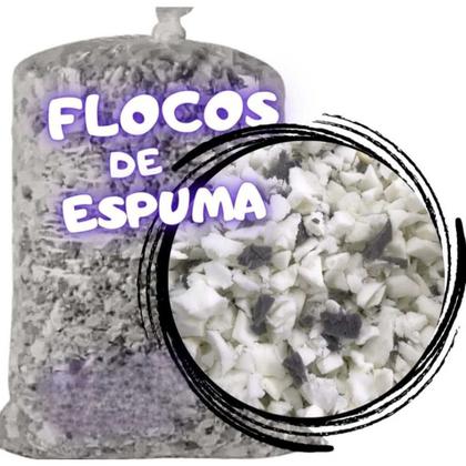 Imagem de Enchimento de Puff Almofada Colchão Sofá Flocos de Espuma 5 Quilos Antialérgica