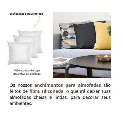 Imagem de Enchimento Para Almofada 3 Unidades Fibra Siliconada 50x50
