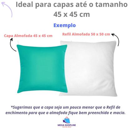 Imagem de Enchimento para Almofada 50x50 cm Macia fibra silicone 4 pçs  