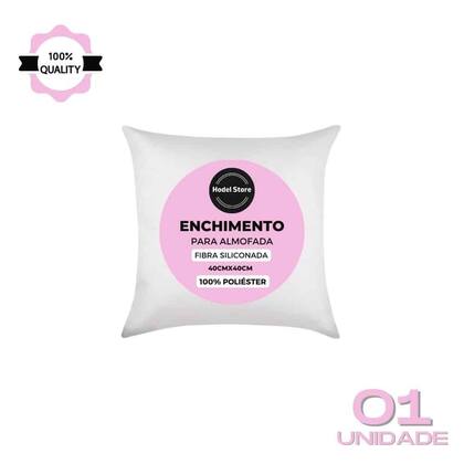 Imagem de Enchimento Refil 40x40 Almofada Fibra Siliconada 250g Macio