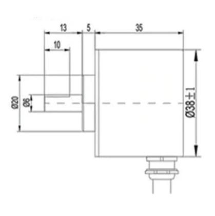 Imagem de Encoder Incremental 200 Pulsos Canal Ab Pnp Coletor Aberto Eixo 6Mm 6 A 28Vdc