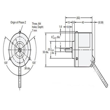 Imagem de Encoder Incremental 360 P/R PNP Eixo 8mm 12-24V