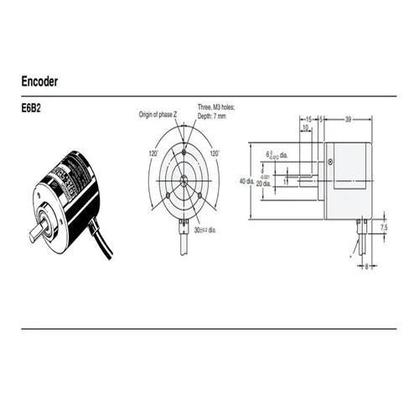 Imagem de Encoder Incremental Onrom 500 P/R 12-24V Eixo 6mm A/B/Z
