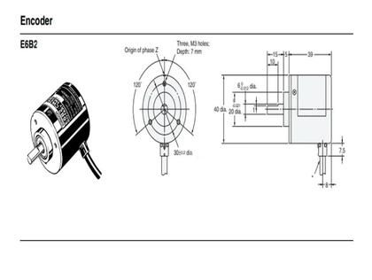 Imagem de Encoder Omron E6B2-CWZ6C 360p/r NPN 5-24V 6mm A/B/Z