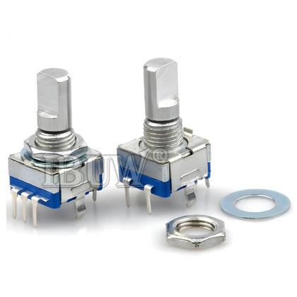 Imagem de Encoder Rotativo De Eixo Semi-Circular De 15mm 20mm 5PCS Potenciômetro Digital Com Interruptor EC11