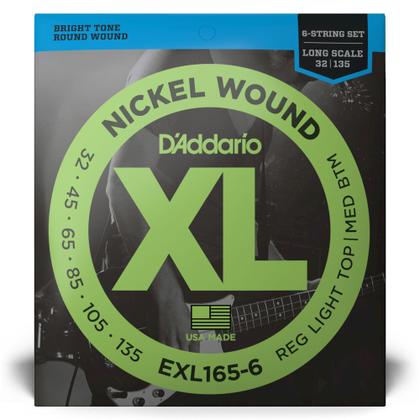 Imagem de Encordoamento Baixo 6C 32-135 D Addario XL Nickel EXL165-6