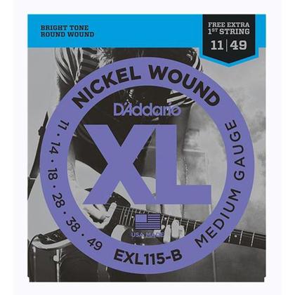 Imagem de Encordoamento D'addario 011 Guitarra EXL115B + Corda Extra