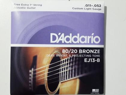 Imagem de Encordoamento D'addario Ej13 Violão Aço 011 Folk Bronze