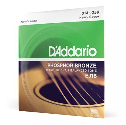 Imagem de Encordoamento daddario violão aço 014 phosphor bronze ej18