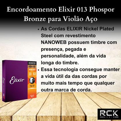 Imagem de Encordoamento Elixir 013 Phosphor  Bronze para Violão Aço