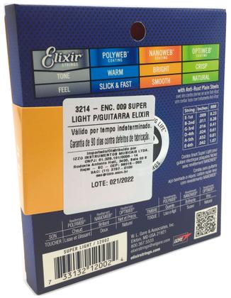 Imagem de Encordoamento Elixir 09 guitarra 12002 Nanoweb