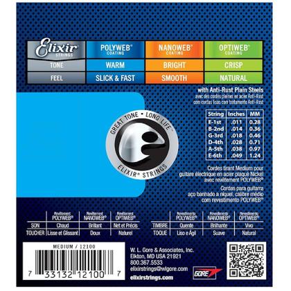 Imagem de Encordoamento Elixir 12100 para Guitarra