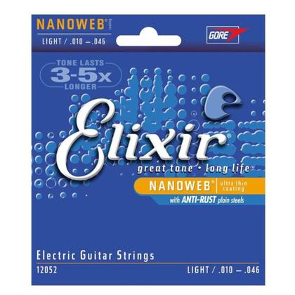 Imagem de Encordoamento Elixir Guitarra 010 Light Com Camada de Revestimento