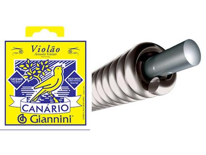 Imagem de Encordoamento Giannini Canário para Violão Aço .011 com Bolinha GESWB