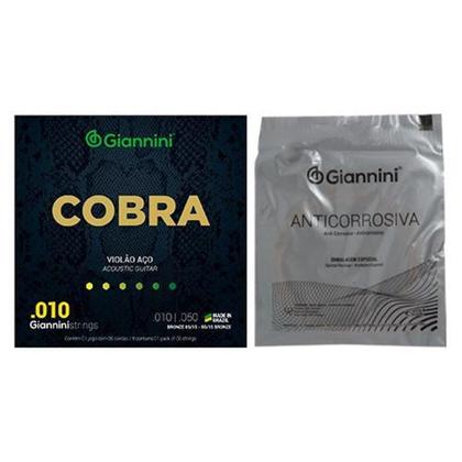 Imagem de Encordoamento Giannini Cobra para Violão .010 Bronze GEEFLE