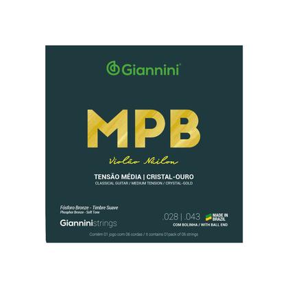 Imagem de Encordoamento Giannini MPB para Violão Náilon  Cristal Ouro  GENWG