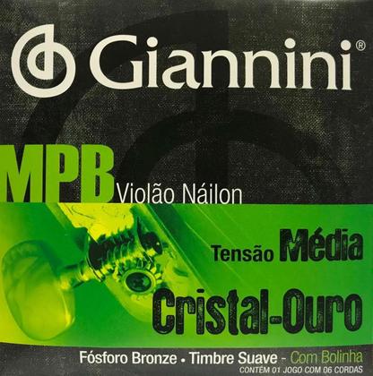 Imagem de Encordoamento Giannini MPB para Violão Náilon  Cristal Ouro  GENWG